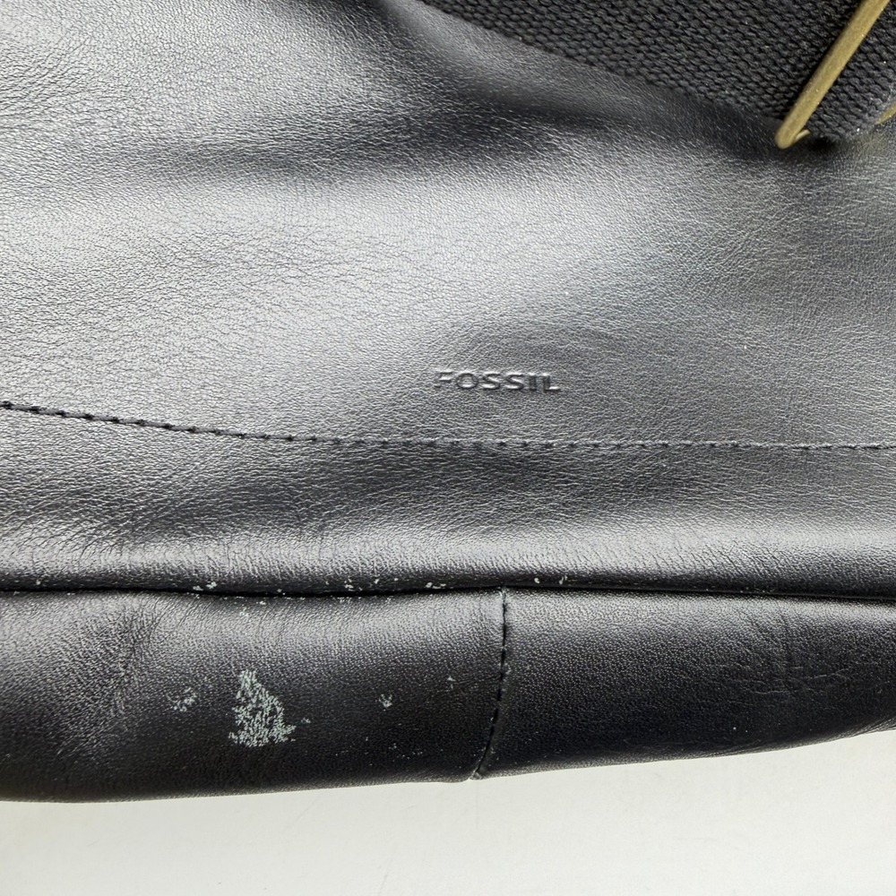 Fossil Haskell Workbag Black Leather Laptop Crossbody Tote Career Business - Picture 14 of 15